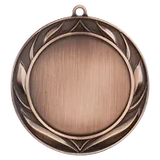 2.75" Antique Finish Wreath Medal w/Custom 2" Insert