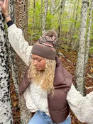 Aztec Patterned CC Pom Beanie