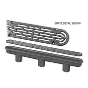 AquaStar 32CDFL105 32″ Dark Gray Channel Drain Flat Grate Anti-Entrapment Suction Outlet Cover