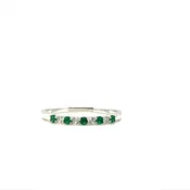 14K .15ctw emerald and .10ctw