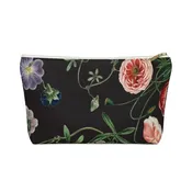 Black Botanical Accessory Pouch | Modern Elopement