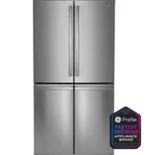 GE Profile&trade; ENERGY STAR&reg; 28.4 Cu. Ft. Quad-Door Refrigerator with Dual-Dispense AutoFill Pitcher and Door in Door