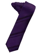 Amethyst Striped Self-Tie Skinny Tie