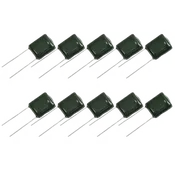 0.0047 µF 100V DC ±10% Mylar Radial Capacitor (Metallized Polyester Film) – 10 Pack