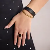 Afterglow Thin Leather Cuff Bracelet