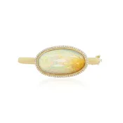 Bezel Set Oval Opal East West Bangle