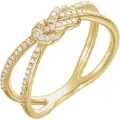 0.20 Ct Tw Diamond Knot Ring