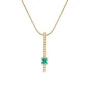 Emerald Diamond Pendant