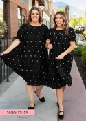 Addy Black Polka Dot Dress