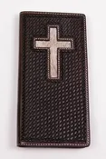 BASKETWEAVE WITH INLAY CROSS RODEO