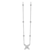 Arch Florale MM Necklace, 18k White Gold with DAVIDOR Arch Cut Diamonds and Brilliant Diamonds
