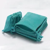 Custom Logo Velvet Drawstring Gift Pouches Jewelry Bags
