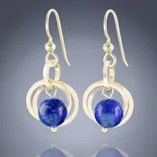 AS SEEN IN the Lifetime Movie "The Christmas Edition" - Royal Blue Lapis Lazuli Dangle Earrings in 14K Gold Fill