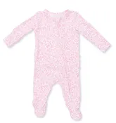 Baby Woodland 2 Way Ruffle Back Zipper Footie Pink