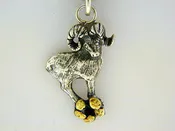 C024  Dall Sheep Charm with Nuggets