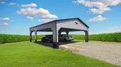 30x30x10 Metal Carport - Vertical Roof - Eagle Carports