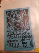 $10 PUNK FLYER - AGNOSTIC FRONT ADOLESCENTS BAD RELIGION