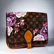 Louis Vuitton Hand-Painted - Blush Blooms