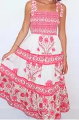 Abigail dress peacock pink