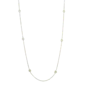 0.25cttw Diamond-by-the-Inch Necklace in 14K White Gold, 18"