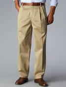 B&amp;amp;T Signature Khaki Classic Fit- Pleated - Khaki