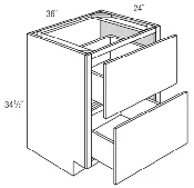 2DB36 - Dover Haven - Pot and Pan Drawer Base - 2 Large Drawers
