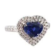 2.48ct Sapphire Diamond Gold Ring