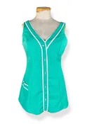 1960s Green Sears Swimsuit Top M-L