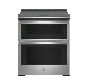 GE Profile 30 in. 5 Burner Element Smart Slide-In Double Oven Electric Range in Fingerprint Resistant Stainless w/ Air Fry