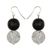 aarikka Heijastus Black / Silver Earrings