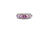 Pink Sapphire Diamond Gold Ring