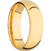 14K Yellow Gold + Polish Finish