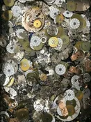 100g Bulk Vintage Watch Parts Lot for Art Steampunk Craft