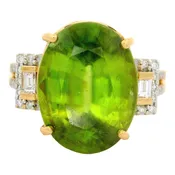 10.33 Carat Sphene Diamond 18K Yellow Gold Ring