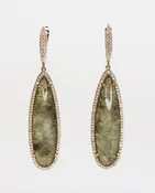 14kt Diamond & Labradorite Earrings — Jackson Grey Jewelers