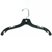 17"  Heavy Top Hangers (Black/Clear) (Box of 100)