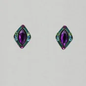 Firefly Carmel Navette Stud Earring - Purple