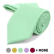3" Poly Solid Satin Tie & Matching Hanky Set PSTH1301S