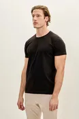 100% Cotton Crew-Neck T-Shirt - Black