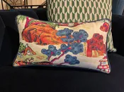 Asian Scenic Coral & Green (Front) w/ Carol Cord