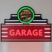 ART DECO MARQUEE DAD’S GARAGE LED FLEX-NEON SIGN IN STEEL CAN – 29ADDAD
