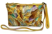 Autumn Leaves hand painted shoulder/crossbody