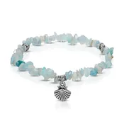Angelite Sea Shell Stretch Anklet