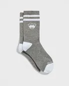 Grey Athletic Crew Socks