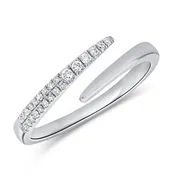 0.10 Carat Diamond Wrap Ring in 14K White, Yellow, or Rose Gold