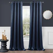 Dainty Home Brookville Textured 100% Blackout Luxurious Metallic Sheen Thermal Insulated Grommet Single Panel