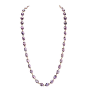 Amethyst Oval Chain Necklace