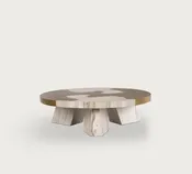 Aurum Brass Round Coffee Table
