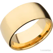 10 mm wide Domed 14K Yellow Gold band.
