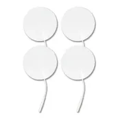 Economy 3" White Foam Round EMS & TENS Electrode Pad - 1 Pack (4 Pads)